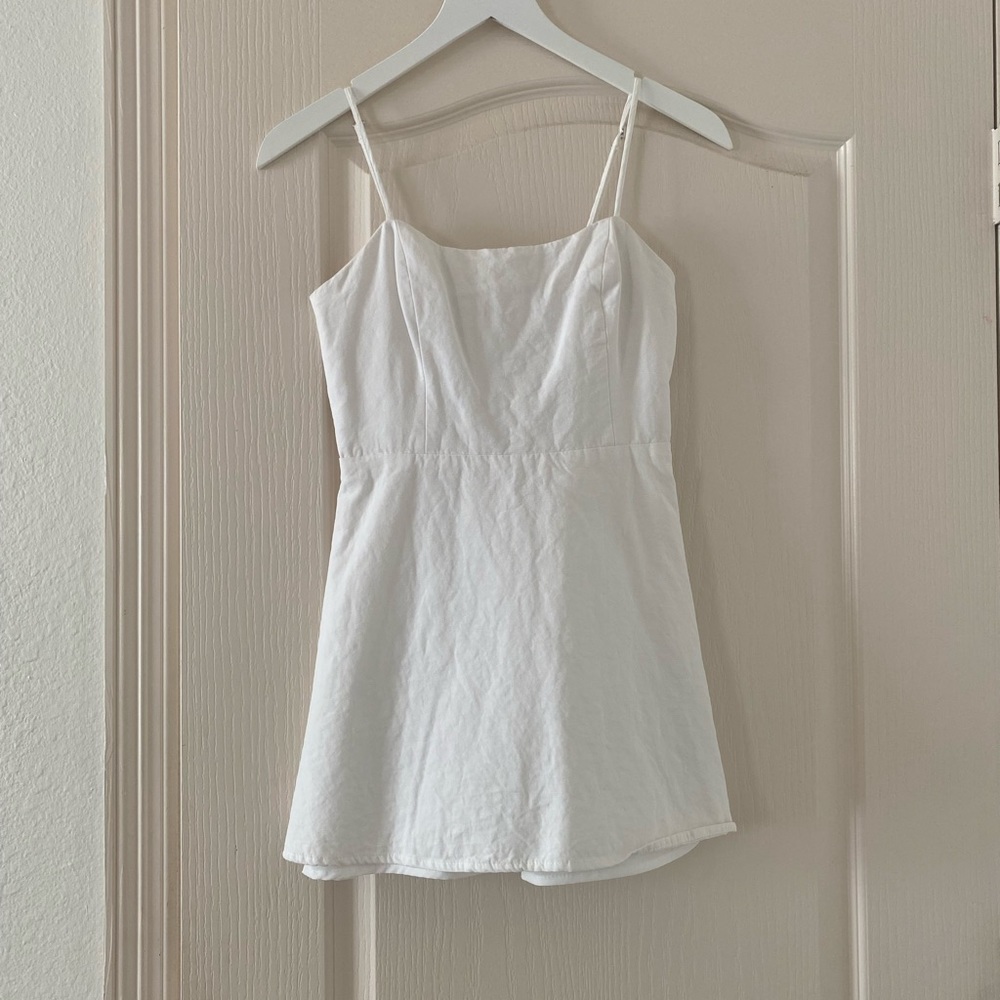 White mini dress